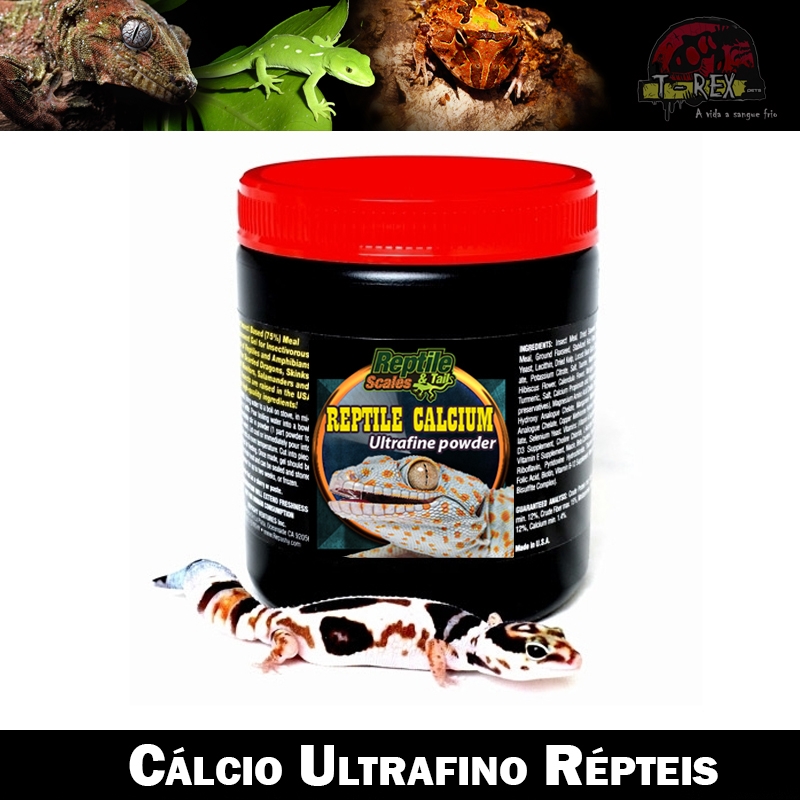 Cálcio para Répteis Iguana Leopard Gecko Pogona